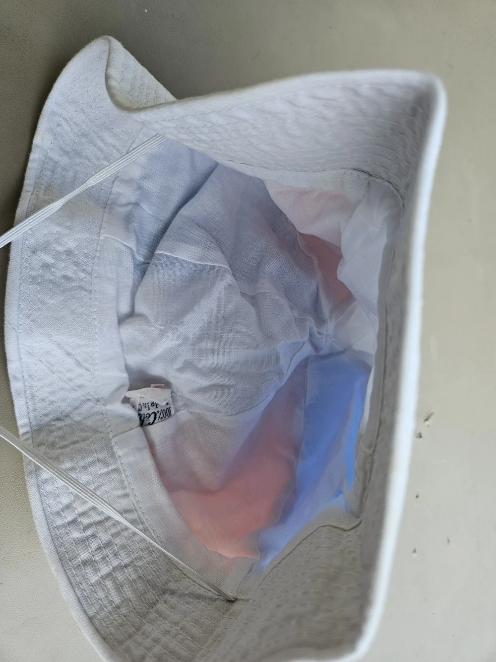 Vintage 80s Depoe Bay Oregon Embroidered Colorblock Baby Bucket Hat